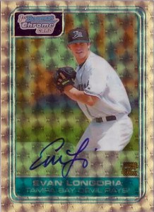 2006 Bowman Chrome Draft Evan Longoria Superfractor Auto