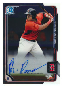 2015 bowman chrome rafael devers auto