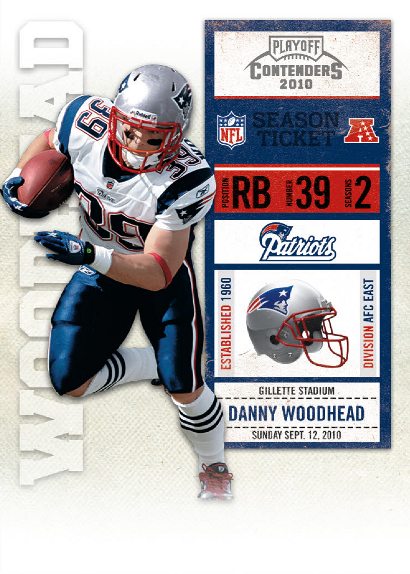 Patriots RB Danny Woodhead’s first NFL trading card