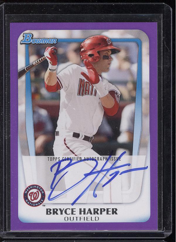 First 2011 Bowman Baseball Bryce Harper Autographs hitting eBay. With a Purple Variation?