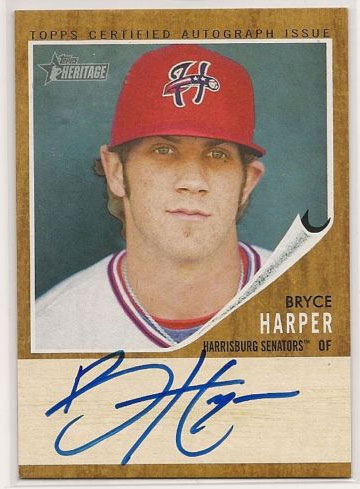 Just on eBay: 2011 Topps Heritage Minor League Bryce Harper Autograph