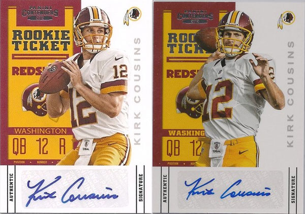 Visual Guide to all 2012 Panini Playoff Contenders Rookie Ticket Photo Variations